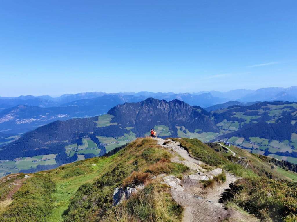 Der Blick vom Wiedersberger Horn auf die Gratlspitze im Alpbachtal